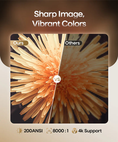 Comparison of sharpness and color vibrancy between 'Haus Ymer' and 'Others' on a floral image.